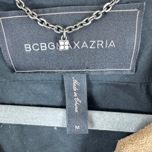 BCBG Max Azria Skyler Faux Suede Laser Cut Asymmetrical Full Zip Jacket Size M - Picture 6 of 8